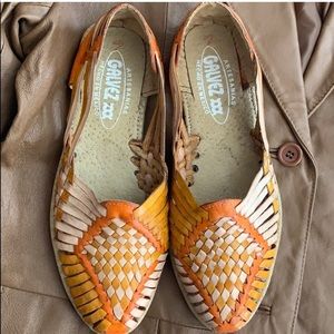 Mexican Huarache - Yellow Orange & pink